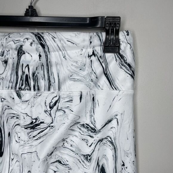 MARIKA Womens White Black Marbled Stone High-Rise Leggings NEW Large L - Picture 5 of 10